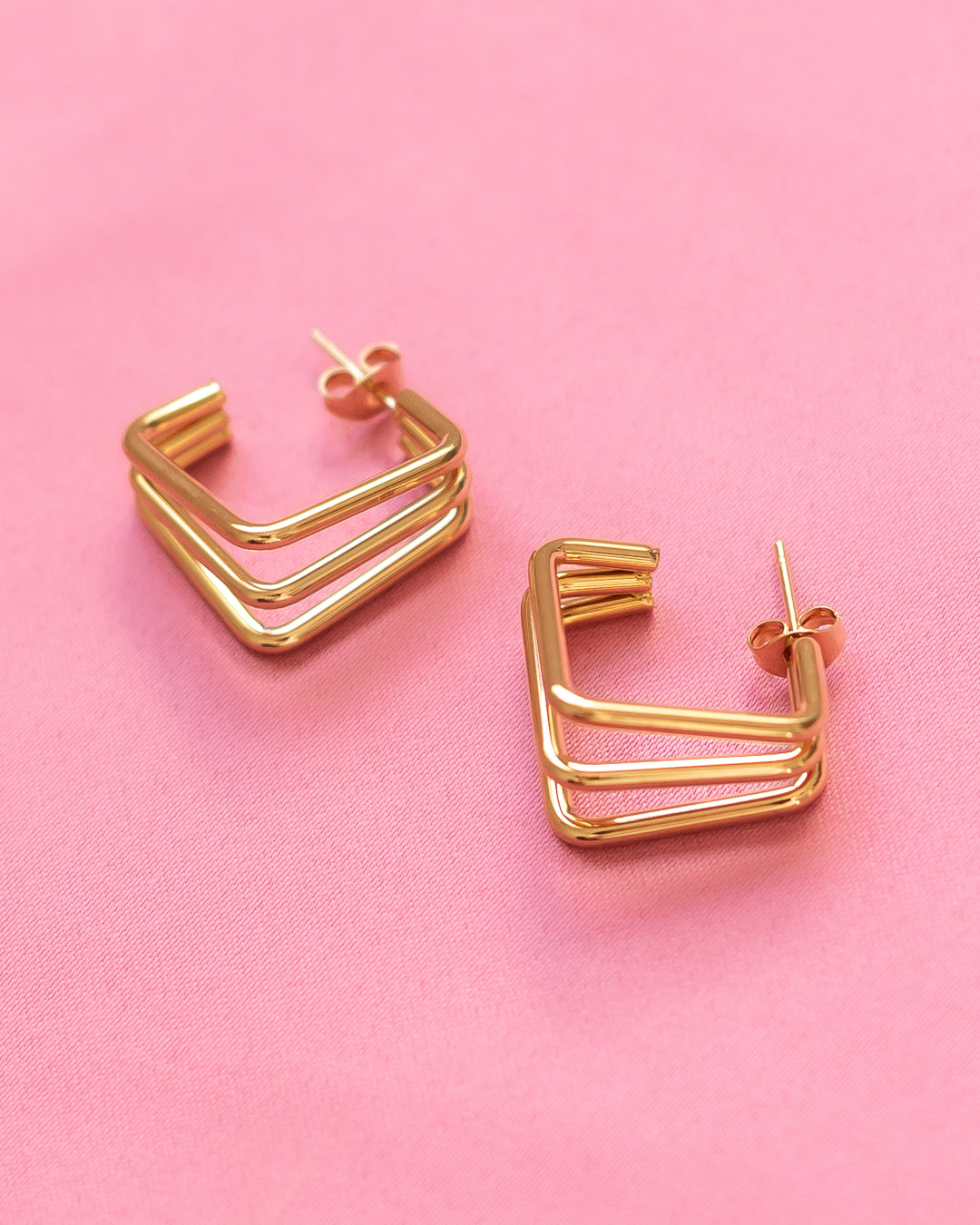 Aretes cuadrados