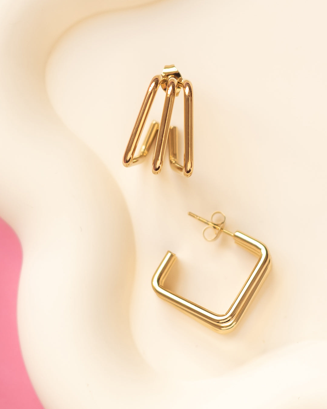 Aretes cuadrados