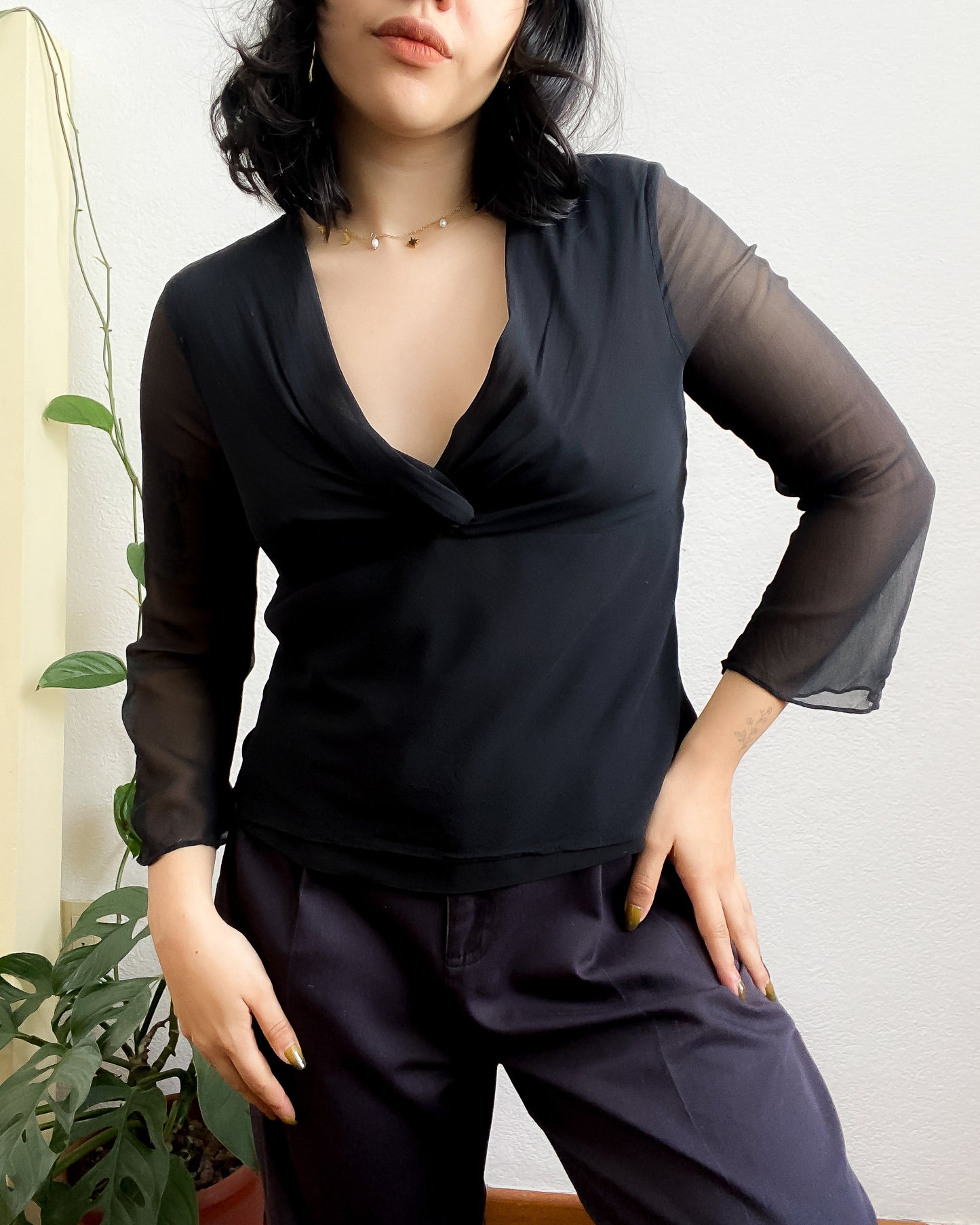 Blusa de seda